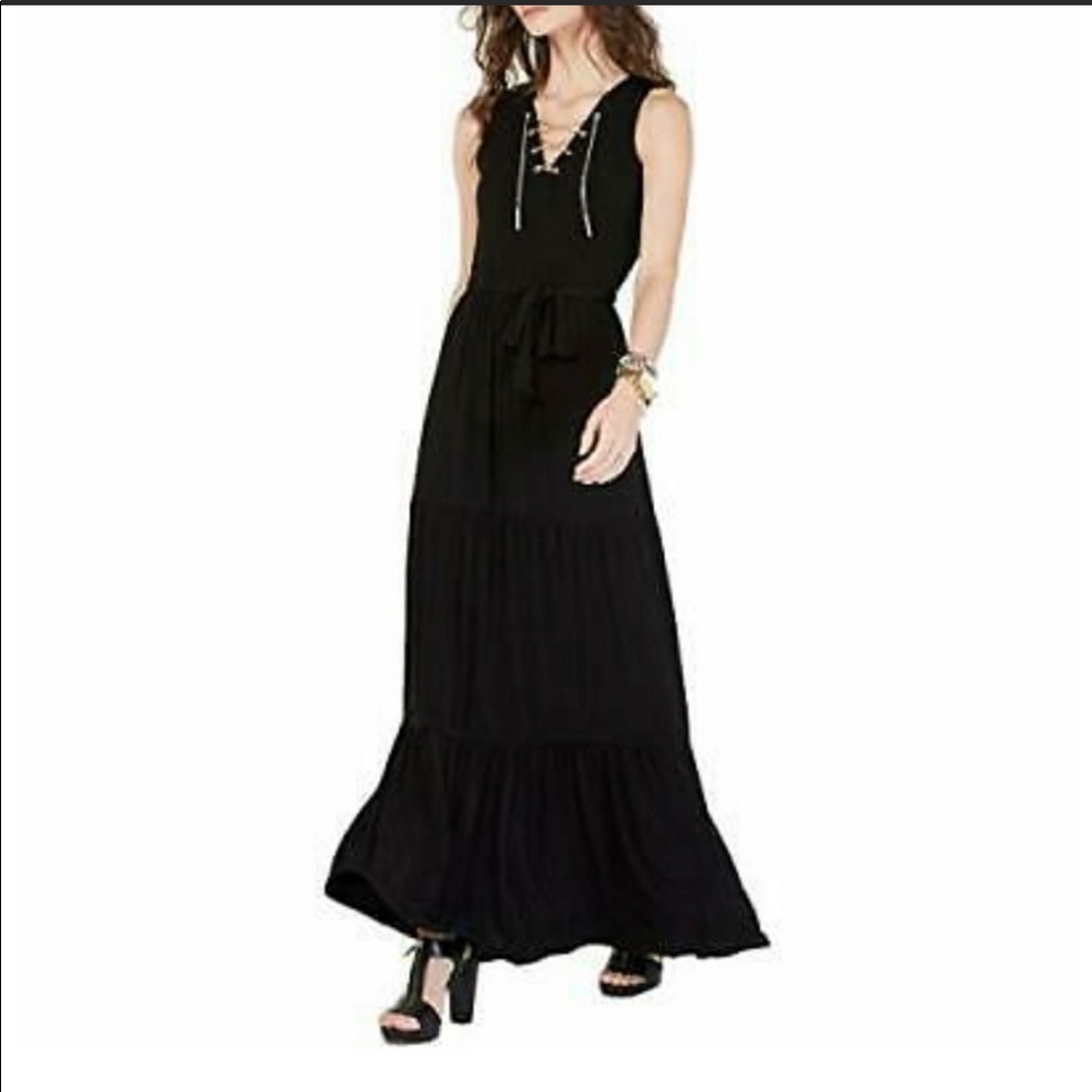 Michael Kors Women’s Lace-up Sleeveless Maxi Dress